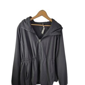 Lululemon Windbreaker Jacket | Hood, Lined Black inside and out | Sz 12 Lg